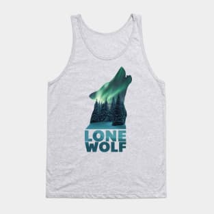 Lone wolf polar light Tank Top